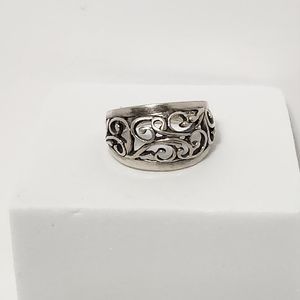Sterling Silver Scroll Ring, Premier Designs, Size 7